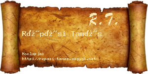 Répási Tamás névjegykártya